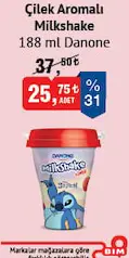 DANONE ÇİLEK AROMALI MİLKSHAKE 188 ML fiyat ve kampanya bilgisi